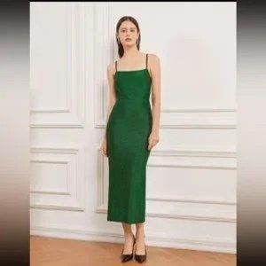 Commense Green Party Dress